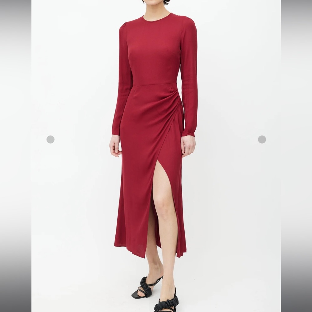 Reformation Celeste Dress in burgundy